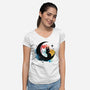 Moon Color Kittens-Womens-V-Neck-Tee-Vallina84