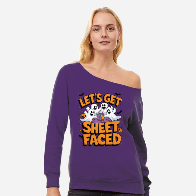 Let's Get Sheet Faced-Womens-Off Shoulder-Sweatshirt-Kordiush