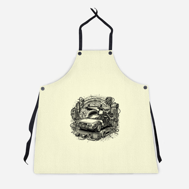 The Time Machine Returns-Unisex-Kitchen-Apron-Joel