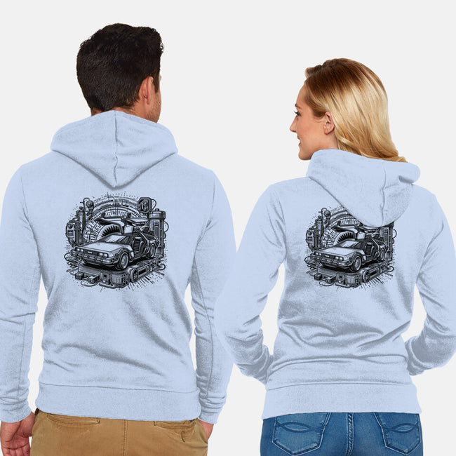 The Time Machine Returns-Unisex-Zip-Up-Sweatshirt-Joel