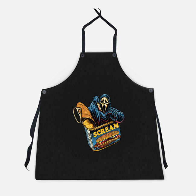 Canned Ghost-Unisex-Kitchen-Apron-glitchygorilla