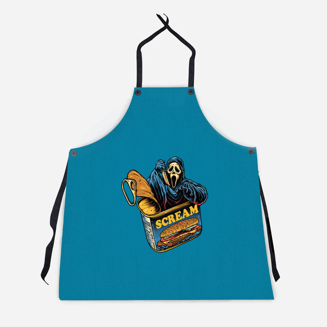 Canned Ghost-Unisex-Kitchen-Apron-glitchygorilla