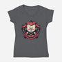 Cute Little Clown-Womens-V-Neck-Tee-glitchygorilla