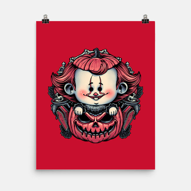 Cute Little Clown-None-Matte-Poster-glitchygorilla