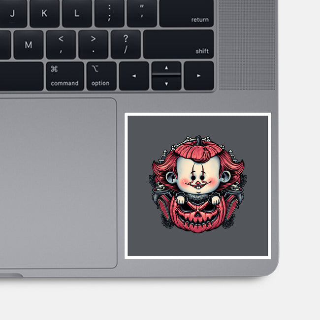 Cute Little Clown-None-Glossy-Sticker-glitchygorilla