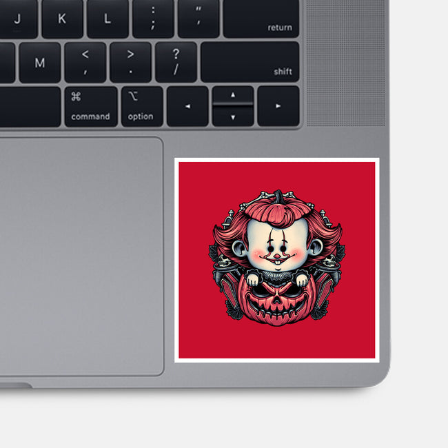 Cute Little Clown-None-Glossy-Sticker-glitchygorilla