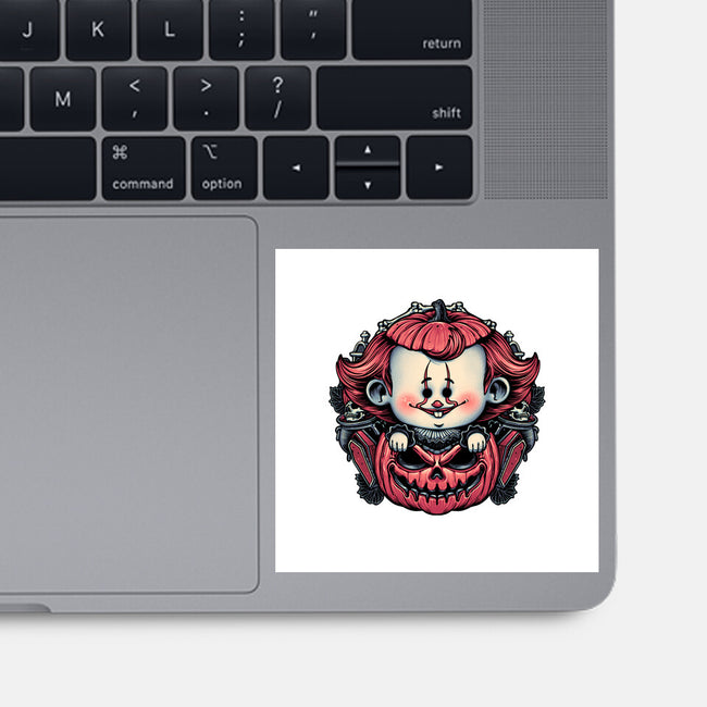 Cute Little Clown-None-Glossy-Sticker-glitchygorilla