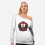 Cute Little Clown-Womens-Off Shoulder-Sweatshirt-glitchygorilla