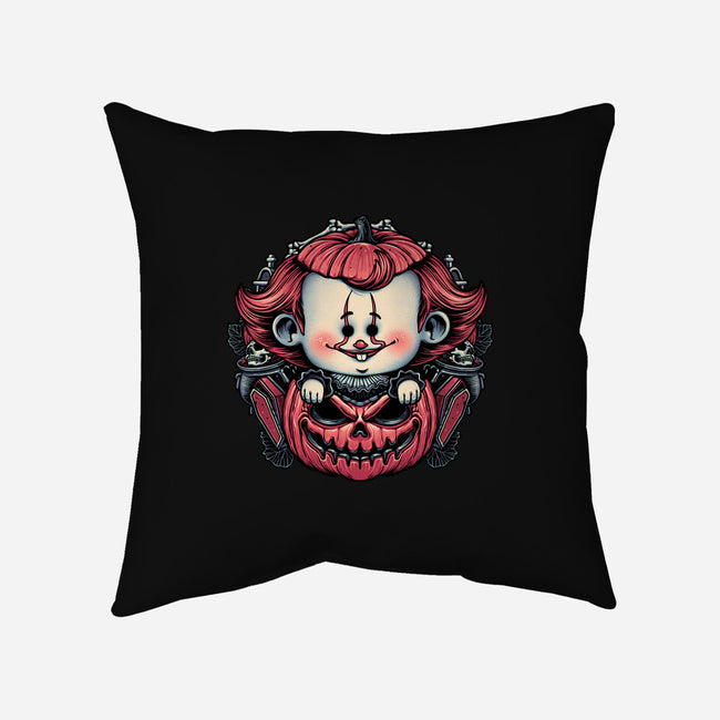 Cute Little Clown-None-Removable Cover w Insert-Throw Pillow-glitchygorilla