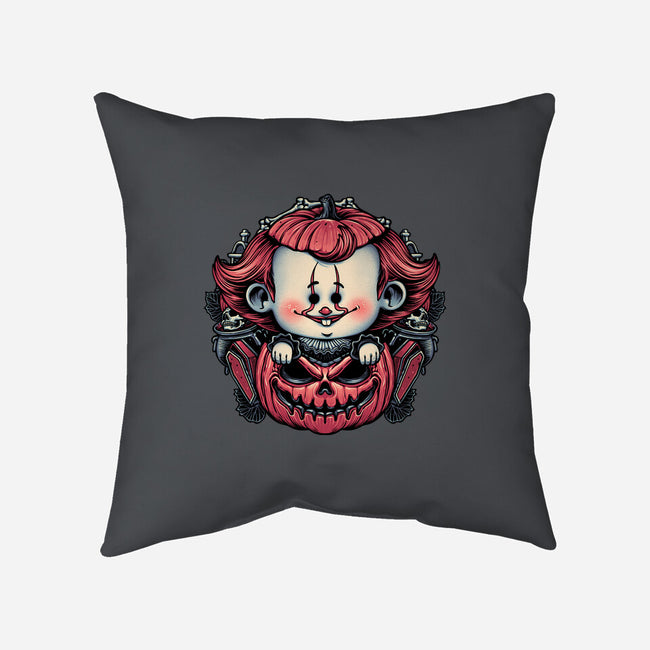 Cute Little Clown-None-Removable Cover w Insert-Throw Pillow-glitchygorilla