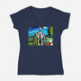 Bob Van Gogh-Womens-V-Neck-Tee-Millersshoryotombo