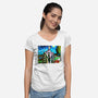 Bob Van Gogh-Womens-V-Neck-Tee-Millersshoryotombo