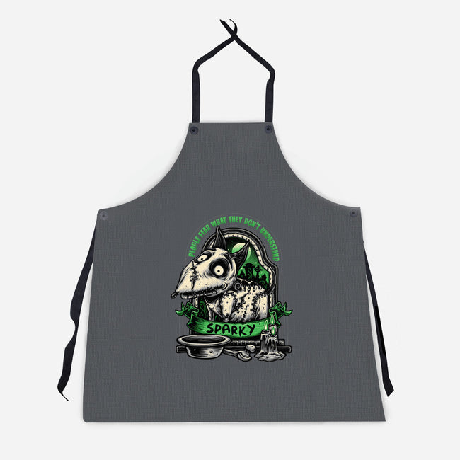 Halloween Dog-Unisex-Kitchen-Apron-glitchygorilla