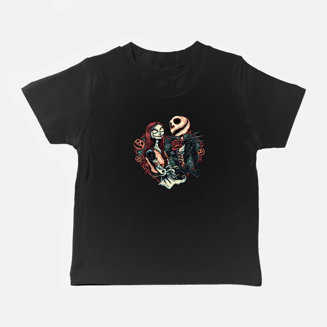 Skeleton Love-Baby-Basic-Tee-glitchygorilla