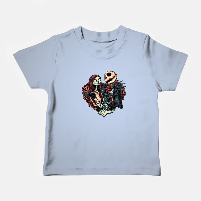 Skeleton Love-Baby-Basic-Tee-glitchygorilla