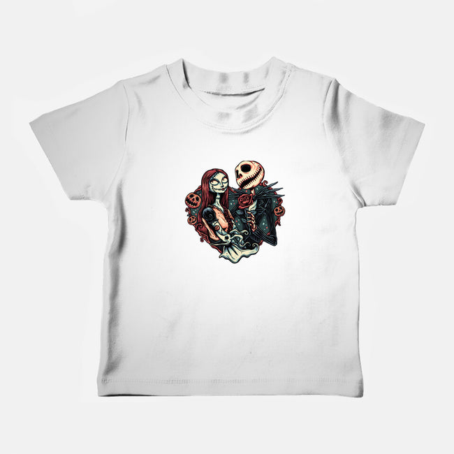 Skeleton Love-Baby-Basic-Tee-glitchygorilla