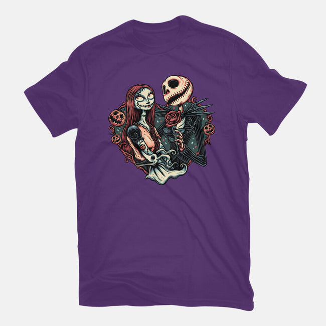 Skeleton Love-Womens-Fitted-Tee-glitchygorilla