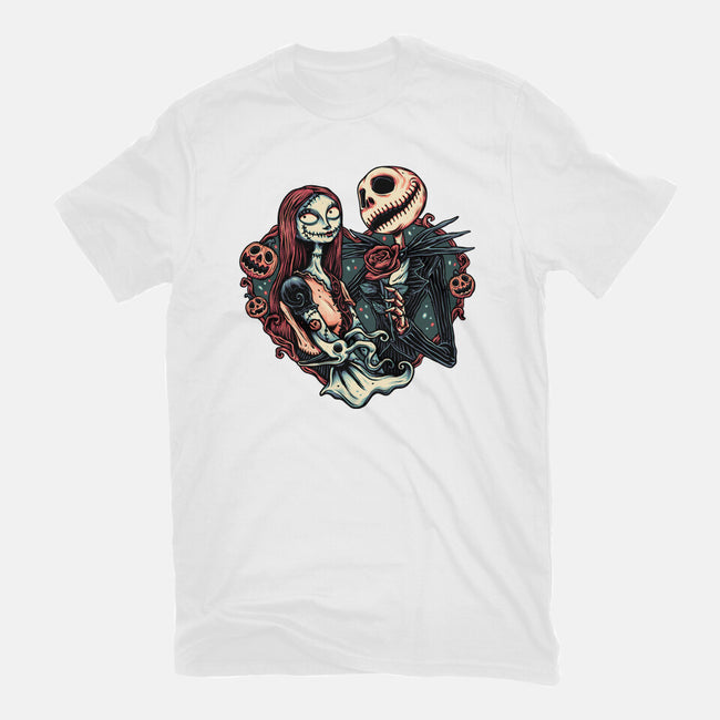 Skeleton Love-Womens-Basic-Tee-glitchygorilla