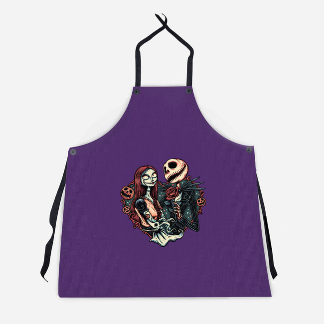 Skeleton Love-Unisex-Kitchen-Apron-glitchygorilla