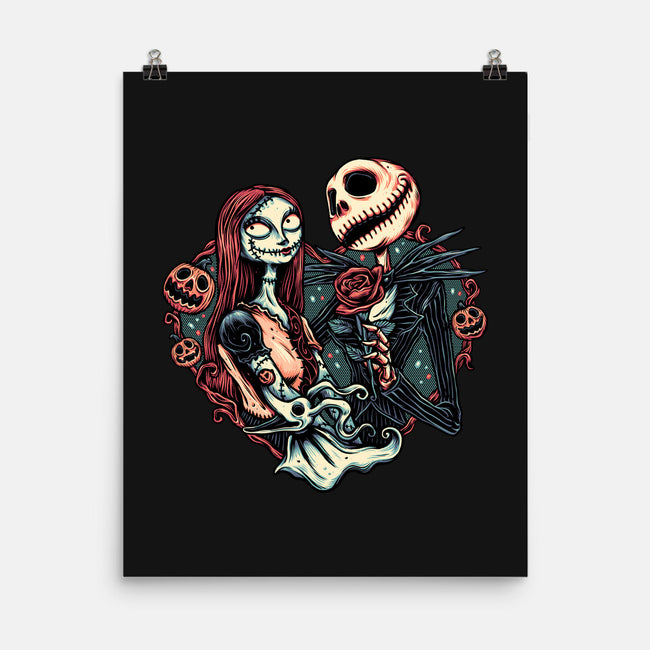 Skeleton Love-None-Matte-Poster-glitchygorilla