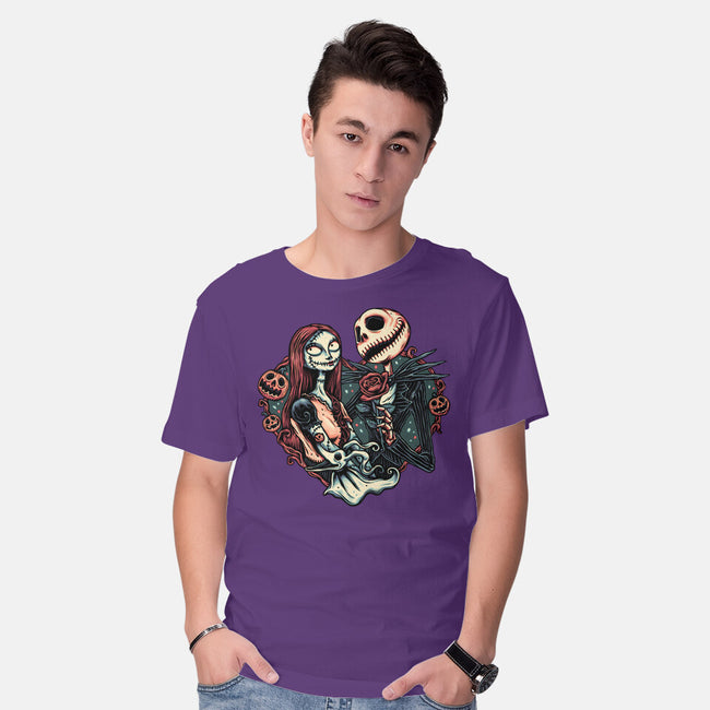 Skeleton Love-Mens-Basic-Tee-glitchygorilla