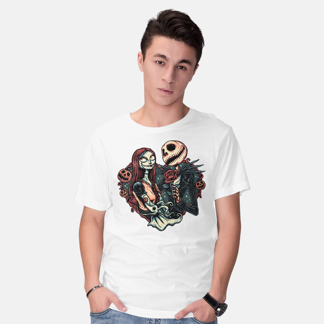 Skeleton Love-Mens-Basic-Tee-glitchygorilla