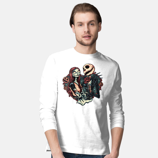 Skeleton Love-Mens-Long Sleeved-Tee-glitchygorilla