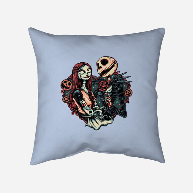 Skeleton Love-None-Removable Cover w Insert-Throw Pillow-glitchygorilla