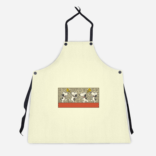 Doodle Friends-Unisex-Kitchen-Apron-erion_designs