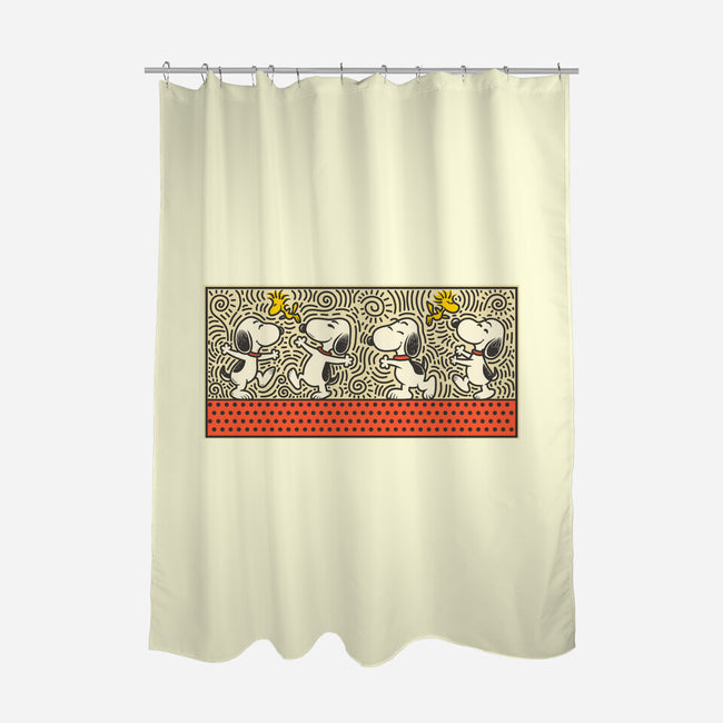 Doodle Friends-None-Polyester-Shower Curtain-erion_designs