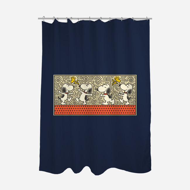 Doodle Friends-None-Polyester-Shower Curtain-erion_designs