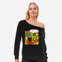 Black Knight Fine-Womens-Off Shoulder-Sweatshirt-jasesa