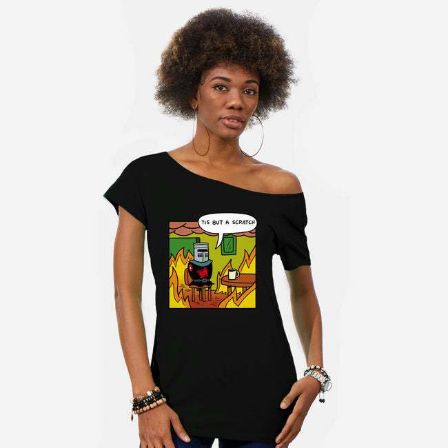 Black Knight Fine-Womens-Off Shoulder-Tee-jasesa