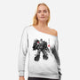 Tyrannical Leader Sumi-e-Womens-Off Shoulder-Sweatshirt-DrMonekers