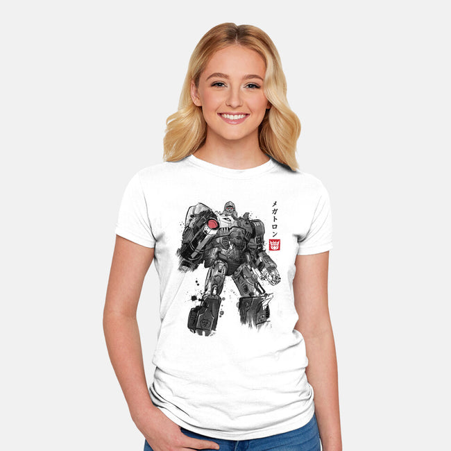 Tyrannical Leader Sumi-e-Womens-Fitted-Tee-DrMonekers