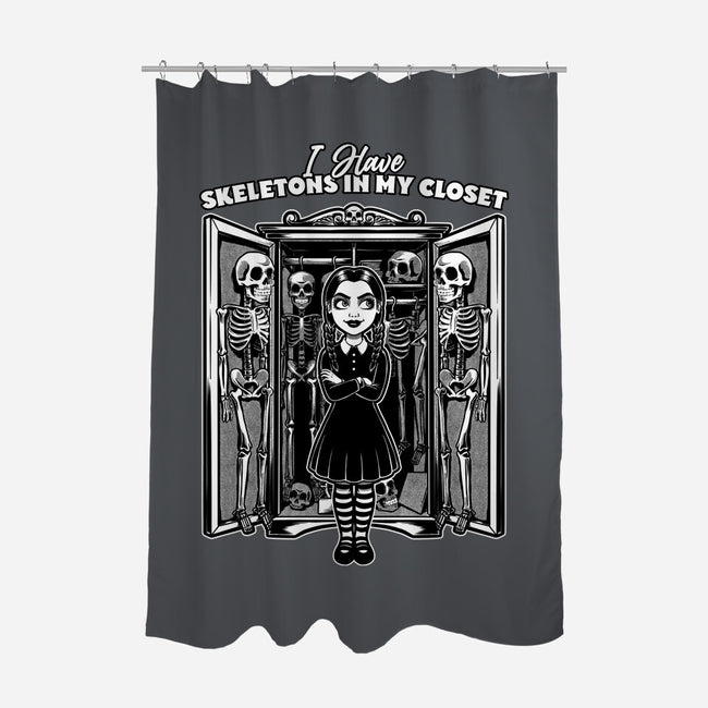 Skeleton Closet-None-Polyester-Shower Curtain-Studio Mootant