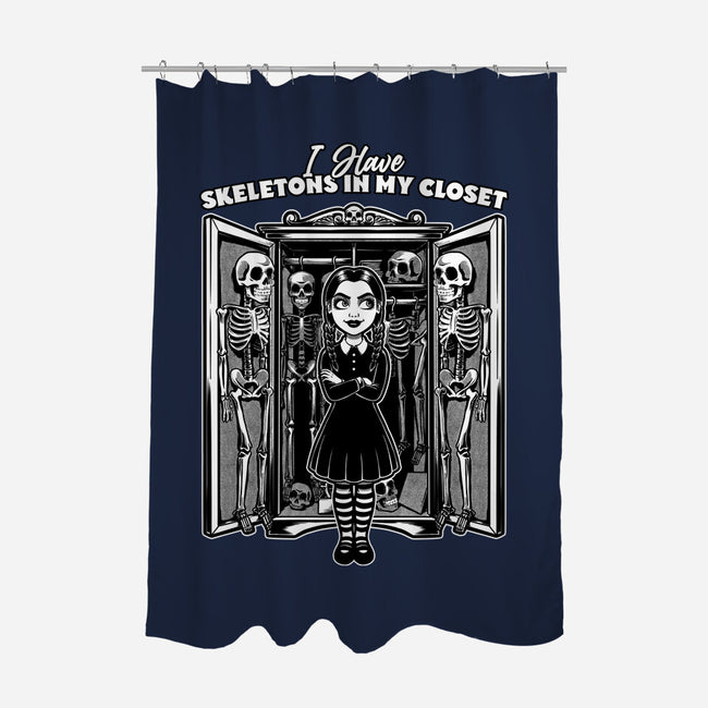 Skeleton Closet-None-Polyester-Shower Curtain-Studio Mootant