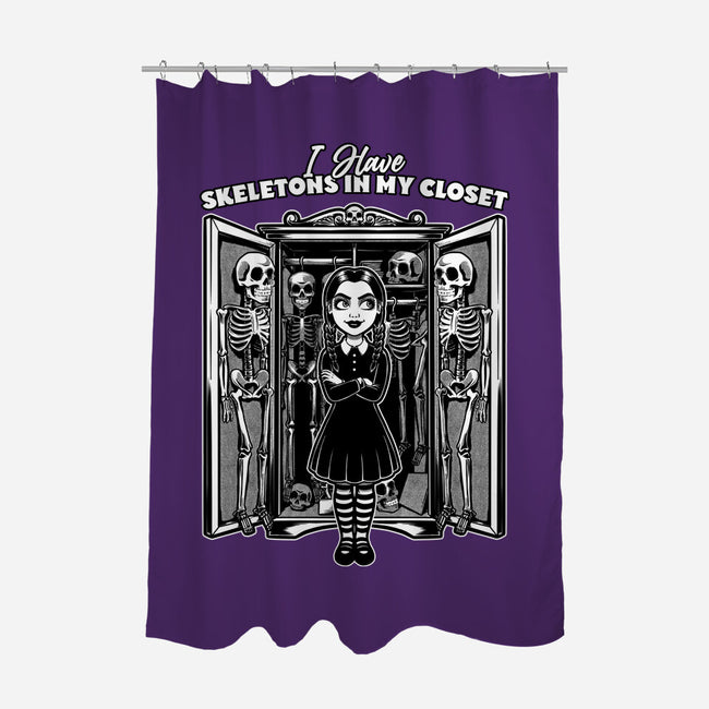 Skeleton Closet-None-Polyester-Shower Curtain-Studio Mootant