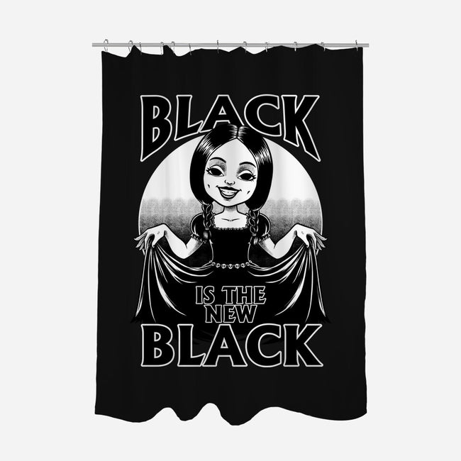 New Black Goth Dress-None-Polyester-Shower Curtain-Studio Mootant