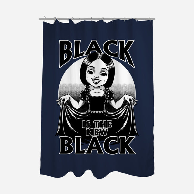 New Black Goth Dress-None-Polyester-Shower Curtain-Studio Mootant