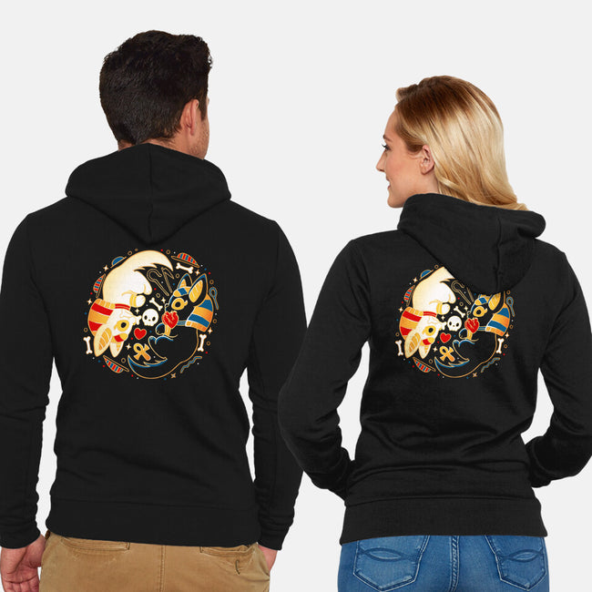 Egyptian Dogs-Unisex-Zip-Up-Sweatshirt-Vallina84