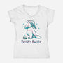 I'm Bearly Awake-Womens-V-Neck-Tee-tobefonseca