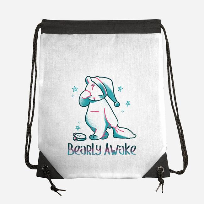 I'm Bearly Awake-None-Drawstring-Bag-tobefonseca