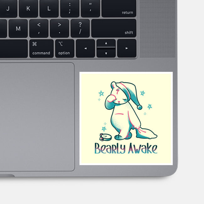 I'm Bearly Awake-None-Glossy-Sticker-tobefonseca