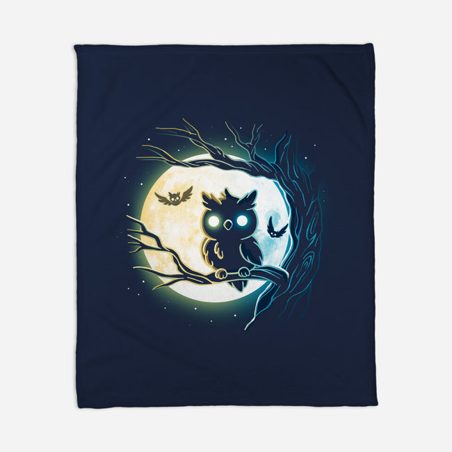 Owl Night-None-Fleece-Blanket-Vallina84