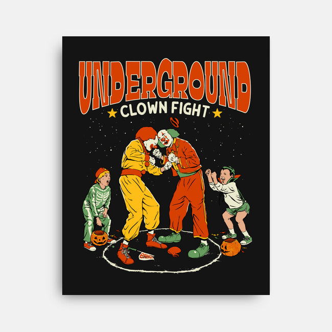 Clown Fight-None-Stretched-Canvas-Hafaell