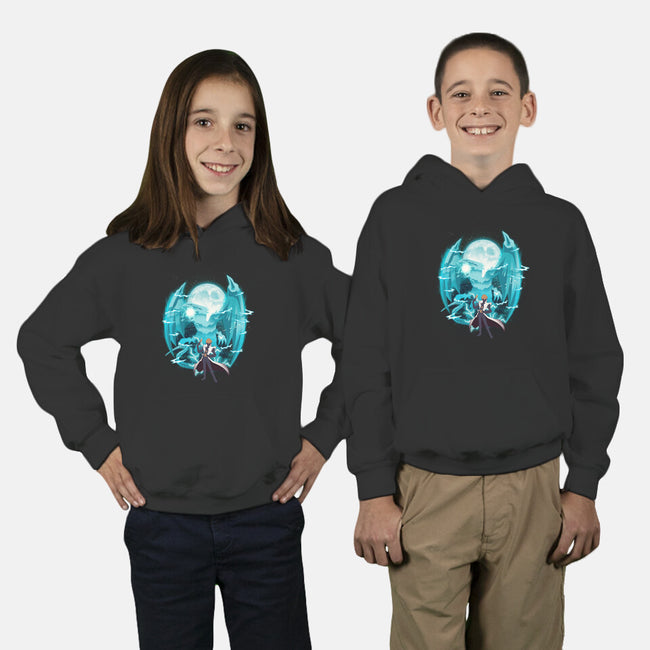 Blue Eyes White Dragon-Youth-Pullover-Sweatshirt-dandingeroz