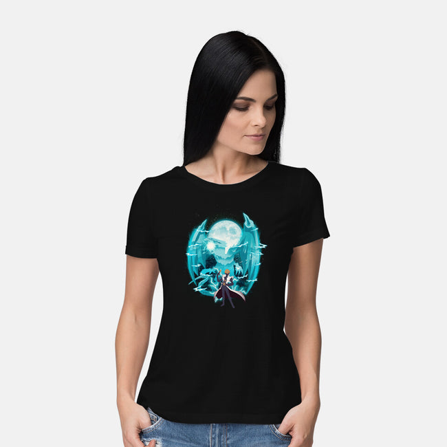 Blue Eyes White Dragon-Womens-Basic-Tee-dandingeroz