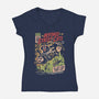 Revenge Of The Street Cats-Womens-V-Neck-Tee-eduely