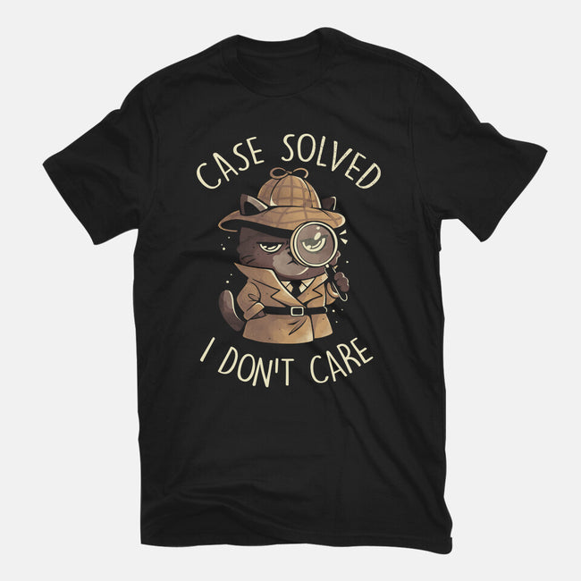 Case Solved I Don't Care-Womens-Basic-Tee-eduely